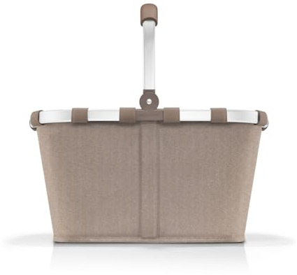 reisenthel carrybag herrigbone mokka – Stabiler Einkaufskorb mit viel Stauraum und praktischer Innentasche – Elegantes und wasserabweisendes Design