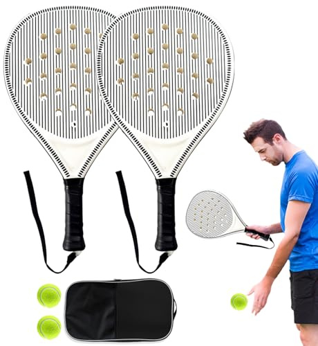 Ahuuen Palas De Playa - Raqueta de Pádel | Agujeros Optimizados Raquetas de Entrenamiento para Niños y Adultos Práctica Exterior y Viaje