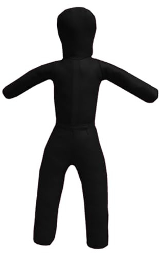 Oshhni Kampftrainingspuppe, Boxpuppe, ungefüllt, Trainingsgerät, Taekwondo, praktische, robuste Schaufensterpuppe, PU-, 109,4 cm hoch, Schwarz