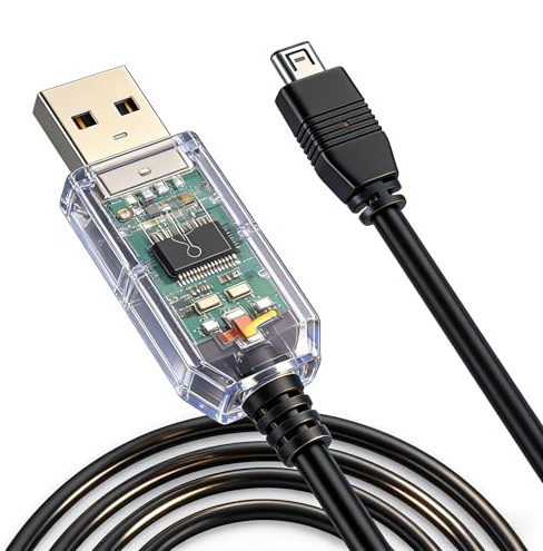 Feanteek Cavo di programmazione USB per radio scanner Uniden USB-1, cavo interfaccia PC compatibile con BC250D BC296D UBC3300XLT BC246T BR330T BCD396T BC346XT per laptop su Windows, Mac, Linux (1,8 m)