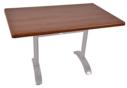 DELUKE Bistrotisch ACHE 120x80cm Rechteckig Dunkelbraun Holz | Cafétisch Bartisch Gartentisch Outdoor-Esstisch