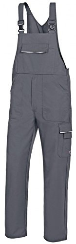 BP 1604-559-53-56s Latzhose, Stretch-Hosenträger mit Clipbefestigungen, 245,00 g/m² Stoffmischung, dunkelgrau, 56s