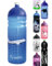 ISYbe Trinkflasche 700ml Flugzeug, blau-transparent, schadstofffrei, spülmaschinengeeignet, auslaufsicher
