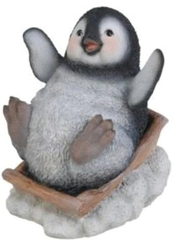 Vivid Arts – Schlitten Pinguin Real Life, Kunstharz – New Christmas Collection