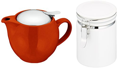 ZEROJAPAN Geschenk Set Universal Teekanne für 3 Personen und Tee Kanister Tomate ZG – 005 TO (Japan Import)