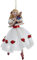 Kurt Adler Clara en Robe de Rose Blanche - Ornament de Noël Suspendu en Résine - Ballet Casse-Noisette