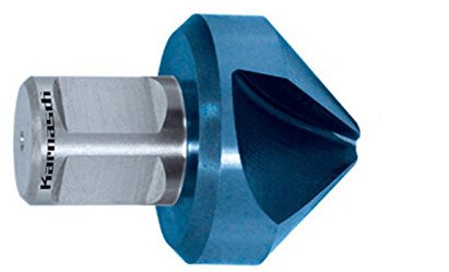 KARNASCH 201195030 Kegelsenker 90° mit Weldon-Schaft aus HSS-XE Stahl + BLUE-TEC-Beschichtung, 3 Klingen, max. 30 mm Durchmesser, 4 mm Mini-Durchmesser, 47 mm Länge