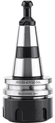 ISO30 ER32 Balance Collet Chuck Acero inoxidable G2.5 30000RPM CNC Herramienta de torno Portaherramientas Plata y negro