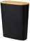 Stelton Universal-Messerblock BLOCK-IT - 7-facher Messerhalter aus Kunststoff, mit Bambusholz-Abdeckung - Moderner, platzsparender Organizer für Küchenutensilien - 25,5 x 21,5 x 9,5 cm, Schwarz