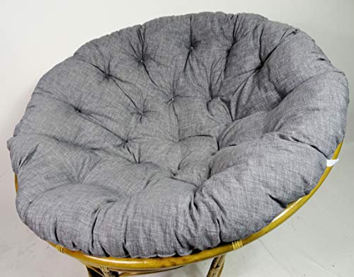 Rattani - Polster, Kissen, Auflage, Ersatzpolster für Rattan Papasansessel, Stoff Nuevo Loneta, D 120 cm, Made in EU