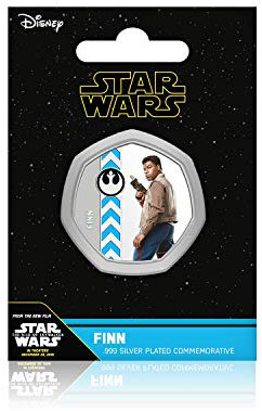 Star Wars Gifts Rise of Skywalker Offizielles Sammlerstück 50p geformte Münze Finn