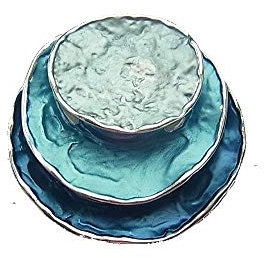 Brosche Magnetbrosche Schal Clip Bekleidung Poncho Taschen Stifel Textilschmuck Blauetöne Matt