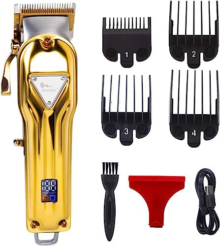 himaly Haarschneider für Herren Profi Haarschneidemaschine mit LCD Display,4-In-1 Profi Bartschneider und Haarschneider Set,USB Wiederaufladbar und Batterie,Akku- und Netzbetrieb