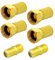 Elektronik-Technik F-Stecker 6,5-7 mm + F-Doppelbuchse Vergoldet Kupplung Sat TV Antennen Koaxialkabel Verbinder (4x F-Stecker + 2x Doppelbuchse)