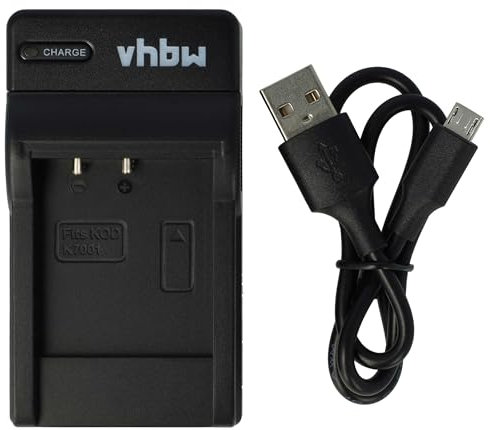 vhbw USB Akkuladegerät kompatibel mit Rollei Compactline CL200, 200, CL-200 Digitalkamera, Camcorder, Action Cam-Akku - Ladeschale