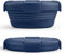 STOJO On The Go Collapsible Bowl - 36oz / 1.1L - Reusable Travel Lunch Bowls - Folding Silicone Storage Container - Nestable & Stackable - Dishwasher & Microwave Safe - Denim