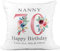 70th Birthday Gift for Women, Personalised Cushion/Pillow with Kids Names and Floral Design, Birthday Gift for Mum, Birthday Gift For Nanny/Grandma, 1951