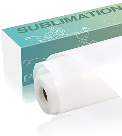 HTVRONT Transparentes Sublimations-HTV-Vinyl, matt, 30,5 cm x 6,8 m, Sublimationsvinyl, hohe Übertragungsrate, hell, glatt, waschbar, HTV für T-Shirt/Hut/Kissen/Tasche