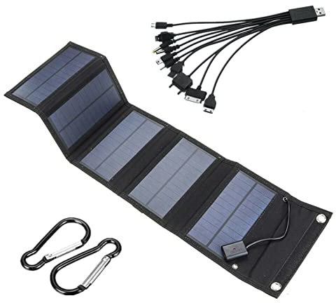 Panneaux Solaires Portable 70W Panneau Solaire Pliant Banque De Puissance D'énergie Solaire 5V 2A USB Sortie Chargeur De Batterie Solaire Étanche pour Téléphone Extérieur