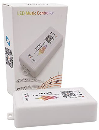 Cleiscry SP107E WS2812B WS2811 WS2815 LED Controller Musik Sync Bluetooth App Steuerung von iOS Android für WS2812 WS2813 SK6812 WS2801 LED Licht, Mic/AUX Eingang