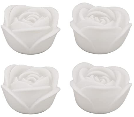 4 Stück LED Rose Candle Light Flameless Smokeless Colorful LED Dekoratives Licht für Bars Cafe Hochzeiten Familientreffen Rose Candle Light