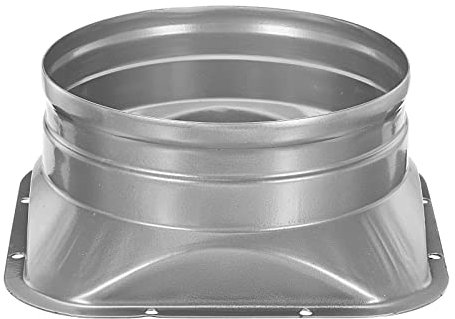 PATIKIL 6 Inch Duct Connector Flange, Metal Straight Pipe Flange Square to Round Interface Air Duct for Heating Cooling Ventilation HVAC System