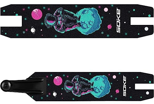 SOKE XTR Planet Griptape für Performance Scooter - Verbesserter Grip - Performance Scooter Griptape - Fancy Graphics - Abmessungen 10,5 x 49,1 x 1cm