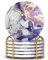 Violette Achat-Untersetzer mit Halter, Getränkeuntersetzer, Set mit 6 modernen Marmor-Untersetzern, einzigartige Untersetzer für Couchtisch, Dekoration, Geschenk, Frauen, Küchenzubehör,