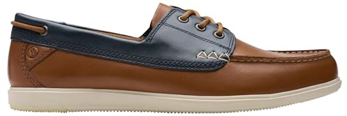 Clarks Men's Bratton Boat, Dark Tan Combi, 7.5 UK