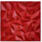 Eurodeco 50cm x 50 cm 3D Paneele PVC Kunststoffpaneele 12 Stück Wandpaneele Gaming Zimmer Wand Decke 3D Optik Mirror PVC 3D Platten, D101 Rot