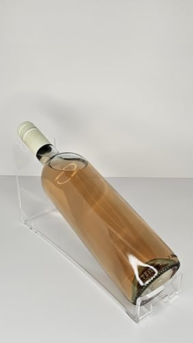 Generisch Acrylglas Flaschenhalter für 1 Flasche, Weinflaschenhalter aus Acryl 5mm (Transparent)