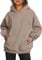 Yunmlep Hoodie Damen Kapuzenpullover Oversize Casual Pullover Sweatshirt Langarm Baumwolle Pulli Herbst Winter Hoody mit Tasche (Kaffeegrau, M)