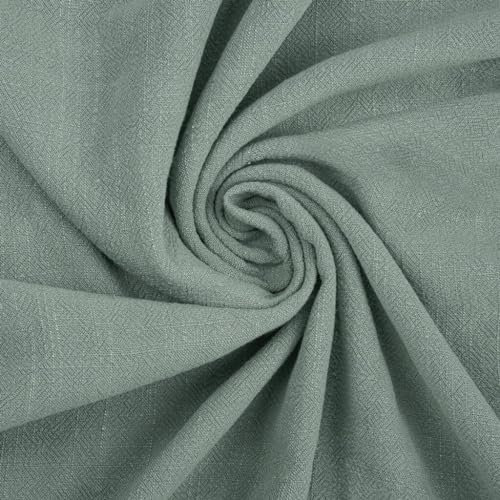 Textrend Leinen mit Viskose - Stoff zum Nähen - Textilien - Stoffe Meterware - Textilien 1x1.35m (Salbei)