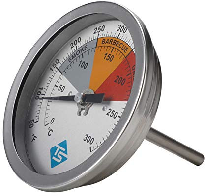 BBQ Smoker Thermometer Analoge Temperaturanzeige Für Holzkohlegrill Grill Smoker Analoger Bimetall Haubendeckel TempGauge Grill Thermometer Messgerät Für Smoker