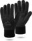 normani Wollhandschuhe Fingerhandschuhe mit Thinsulate™ Thermofutter und Fleece Innenmaterial - Strickhandschuhe für Damen und Herren (XS bis 4XL) Farbe Schwarz/Silikonschicht Größe S-M