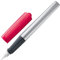 Lamy nexx crimson Füller - Füllhalter mit rutschfestem Griff & polierter Stahlfeder in Strichbreite A - dreieckiges Gehäuse aus Aluminium - inkl. Tintenpatrone T 10 blau - Rechtshänder