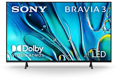 Sony 50-Inch Class 4K Ultra HD BRAVIA 3 LED Smart TV with Google TV, Dolby Vision HDR, and Exclusive Features for PlayStation®5 (K-50S30)