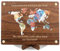 Jugendweihe Geldgeschenke Reise aus Holz Jugendweihe Geschenke Mädchen Junge, Geldgeschenke Verpackung mit Glückwunschkarte (Weltkarte)