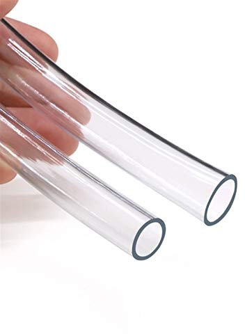 Manguera de plástico transparente Manguera suave para riego de jardín de 1 m, 12 mm x 14 mm, tubo de PVC, tubería blanda transparente, manguera de ace