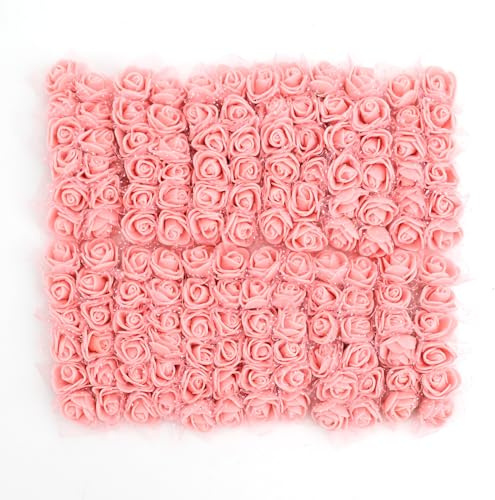 CavspkArt 144Pcs Artificial Flowers Fake Roses Realistic Flower Mini Foam for Accessories Bridal Hair Clips Headbands Dress Bridal Bouquets Crafts Home Decoration
