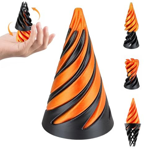 3D Printed Spiral Cone Toy,Impossible Cone Fidget Toy,Mini Vortex Thread Illusion,Fidgets Toys for Anxiety Adhd,Desktop Decor,For Adults Children Sensory Fidget Toys Triangle Game For Kids Adult