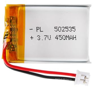 3.7V Lipo-Akku, 3.7V 450mAh 502535 Lithium Polymer Ionen mit 2P-PH-Anschluss mit 2.0 mm Rastermaß