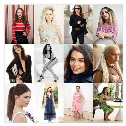 CSESTCGN Poster Schauspielerin Emilia Clarke, Leinwandposter, Schlafzimmer, Dekoration, Landschaft, Büro, Raumdekoration, Geschenk, 30 x 30 cm