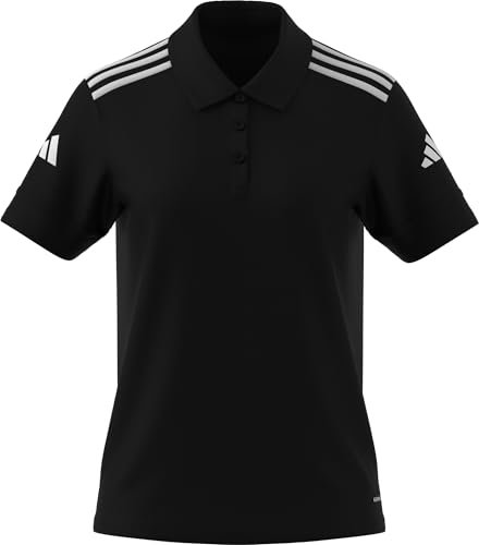 adidas Women's SQUADRA25 Cotton Polo, Black/White, M