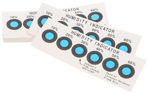 BUGUUYO 20stücke Feuchtigkeitsanzeiger-karte Einsetzbar Wasseraktivierung Farbwechsel-funktion Wiederverwendbar Für Wohnung Büro Lager Und Labor