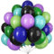 Black Purple Green Blue Balloons, 60pcs 12Inch Black and Green Blue Purple Balloons, for Video Game Men Birthday Boys Game Night Party Decorations