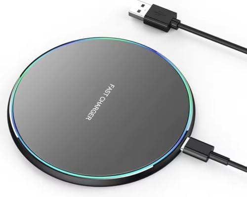 35W Fast Wireless Charger Pad, Wireless Charging Station Compatible with iPhone 16 15 14 13 12 11 XS XR X 8, Compatible with Samsung Galaxy S25 S24 S23 S22 S21 S20 S10 S9 S8 All Qi Phones (Black)