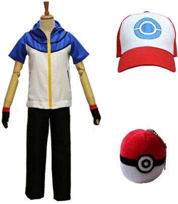 XITONGTANG Anime Ketchum Cosplay Costume kostüme uniform Halloween Verkleidung (01, XL)