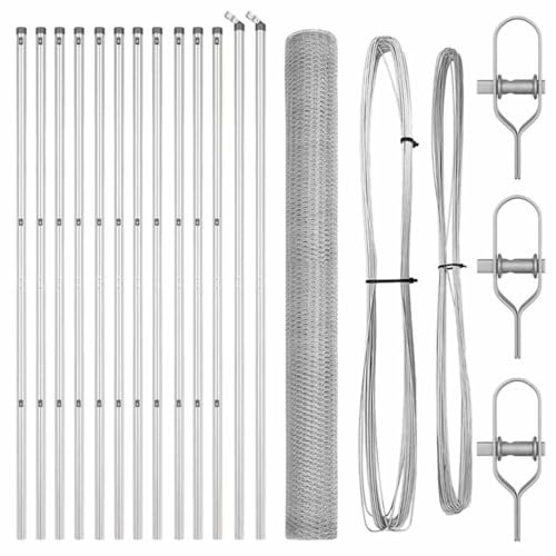 vidaXL Fence Post Silver, Garden and Terrace Security, Modern Steel Fence Posts, Durable Outdoor Fencing, Backyard Barrier, UV Resistant Gate, Panels