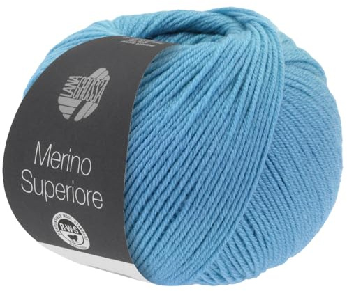LANA GROSSA Merino Superiore | Pure, extrafeine Merinowolle waschmaschinenfest und filzfrei | Handstrickgarn aus 100% Schurwolle (Merino extrafein) | 50g Wolle zum Stricken & Häkeln | 180m Garn FB 47
